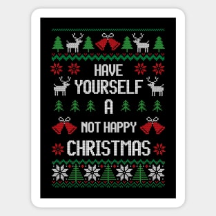 Have Yourself A Not Happy Christmas - Festive Introvert Sticker